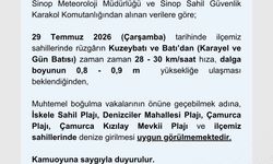 Olumsuz hava şartları nedeniyle denize girmek yasaklandı