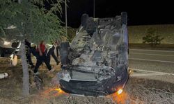 Samsun'da hafif ticari araç takla attı: 5 yaralı