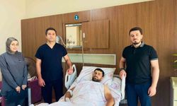 Siirt'te beton mikserine kaptırılan bacak başarılı ameliyatla kurtarıldı