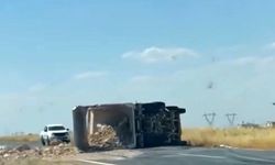 Siirt'te kamyon devrildi: 1 yaralı