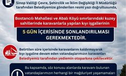 Sinop sahillerinde karavan düzenlemesi