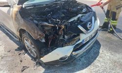 SUV araç yangında kullanılamaz hale geldi