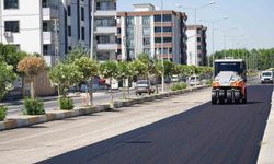 Üçüncü çevre yolunda asfalt çalışması yapılıyor