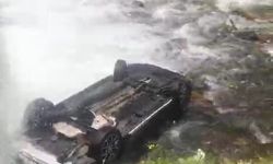 Uzungöl'de araç şelaleye uçtu: 1 yaralı