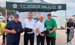 Akçakocalı balıkçılara ağ desteği