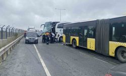 Arnavutköy'de yolcu otobüsü ile İETT otobüsü çarpıştı: 4 yaralı