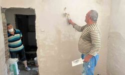 Başkan Başdeğirmen'den, talepte bulunan aileye sıva ve beton desteği
