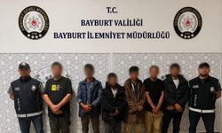 Bayburt'ta 6 düzensiz göçmen yakalandı
