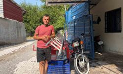 Boynunda merdivenle motosiklet kullanan tesisat ustası konuştu
