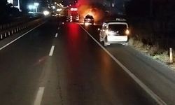 Bursa'da lüks otomobil alevlere teslim oldu: O anlar kamerada
