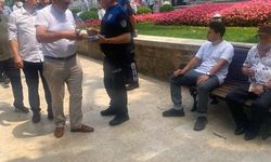 Bursa'da polisten vatandaşlara güvenlik bilgilendirmesi