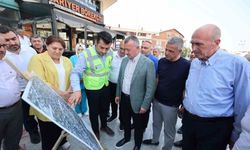 Büyükakın Çayırova'da projeleri yerinde inceledi, esnafla buluştu