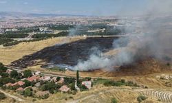 Çorum'da korkutan örtü yangını: 40 dönüm alan zarar gördü