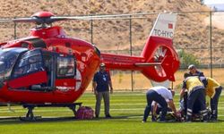 Darende'de kalp krizi şüphesi bulunan hasta hava ambulansıyla sevk edildi