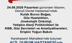 Denizli Devlet Hastanesindeki bazı bölümler Acil Durum Hastanesine taşınıyor