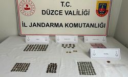 Düzce'de tarihi eser operasyonu 196 sikke ele geçirildi