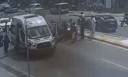 Edirne'de otomobilin çarptığı yaya yaralandı: Kaza anı kamerada