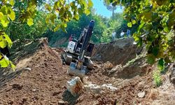 Gümüşova'da heyelan bölgesine müdahale başladı