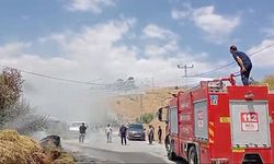 Hakkari'de saman balyaları alevlere teslim oldu
