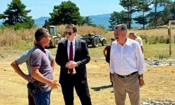 Hisarcık Çatak ve Hocalar köylerinde parke taşı çalışmaları yerinde incelendi