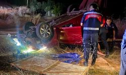 İnegöl'de otomobil şarampole yuvarlandı: 3 yaralı