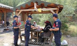 Jandarmadan Yakupabdal Tabiat Parkı'nda orman yangını bilgilendirmesi