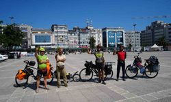 Karadeniz'i bisikletle keşfettiler, Türk misafirperverliğine hayran kaldılar