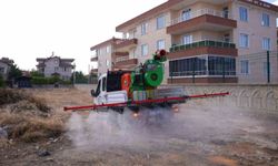 Karatay'da haşereyle mücadeleye hava aracı desteği