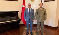 Kars 14. Mekanize Piyade Tugay Komutanlığına atanan Tuğgeneral Çelik'ten Vali Polat'a ziyaret
