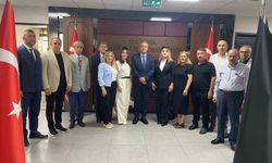 Kaymakam Şahin'e muhtarlardan hayırlı olsun ziyareti