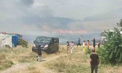 Keşan'da otluk alandaki yangında ev kül oldu