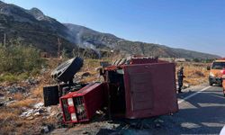 Kontrolden çıkan traktör devrildi: 1 yaralı