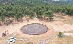 Madra Dağları'na yeni helikopter yangın havuzu kazandırıldı