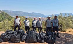 Marmaris'te seyir noktalarında temizlik çalışması