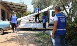 Muğla Büyükşehir'den sel mağduru üreticilere sera naylonu desteği