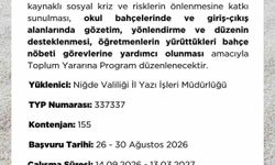 Niğde İŞKUR'dan okullar için 155 kişilik TYP duyurusu