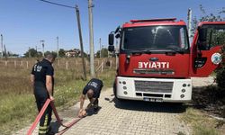 Ot yangını evlere sıçramadan söndürüldü