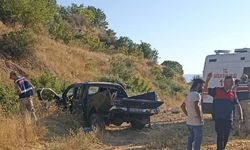 Palu'da kamyonet şarampole yuvarlandı: 2 yaralı