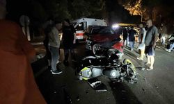 Samsun'da SUV araç ile motosiklet kafa kafaya çarpıştı: 1 yaralı
