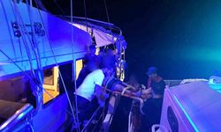 Ticari yatta yaralanan vatandaşa tıbbi tahliye