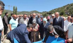 Ümük köyünde bin dekarlık arazi basınçlı sulamaya kavuştu