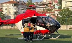 Üzerine kaynar su dökülen bebek için helikopter ambulans havalandı