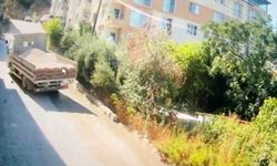 Yokuşu çıkamayan kum yüklü kamyon incir toplayan 10 çocuk annesini canından etti: Kaza anı kamerada
