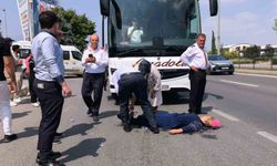 Yolcu otobüsünün çarptığı kadın ağır yaralandı