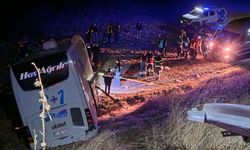 Amasya'da yolcu otobüsü şarampole uçtu: 2'si ağır 24 yaralı