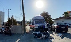 Ayvalık'ta yeni açılan tali yolda kaza: 1 yaralı