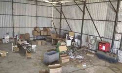 Besihane görünümlü kaçak sigara fabrikasına baskın: 610 bin makaron ele geçirildi