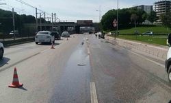 Bursa'da yola dökülen kimyasal madde paniğe sebep oldu, trafik kilitlendi