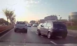 Çevre yolunda tehlikeli manevra kamerada