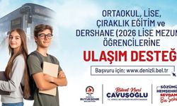 Denizli'de öğrencilere aylık 44 binişlik ulaşım desteği